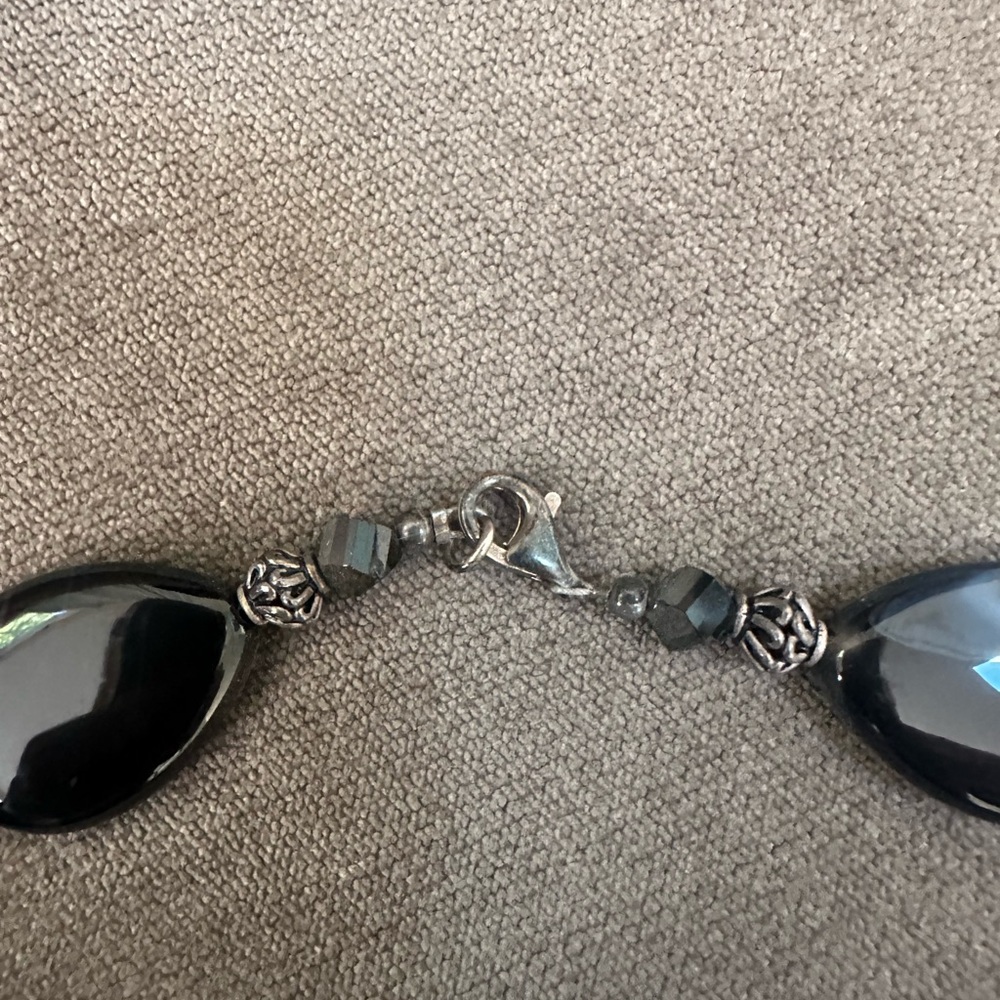 COPY - Black/White Agate Necklace - Picture 9 of 9